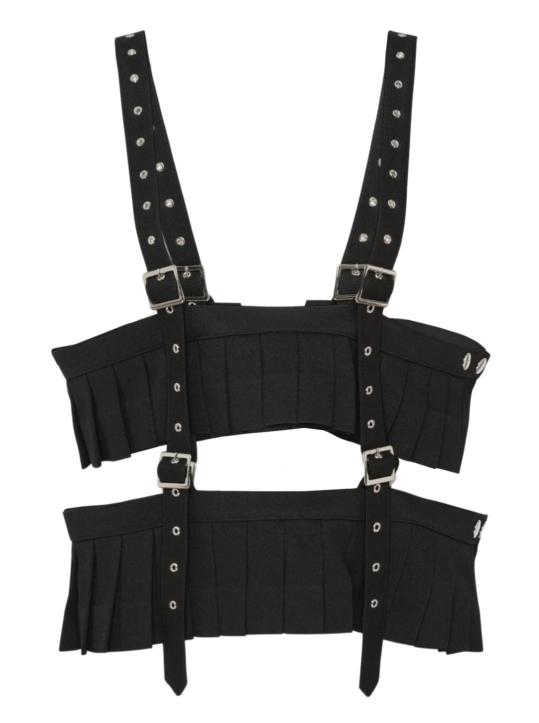 Pleated Gabardine Harness Vest - 1