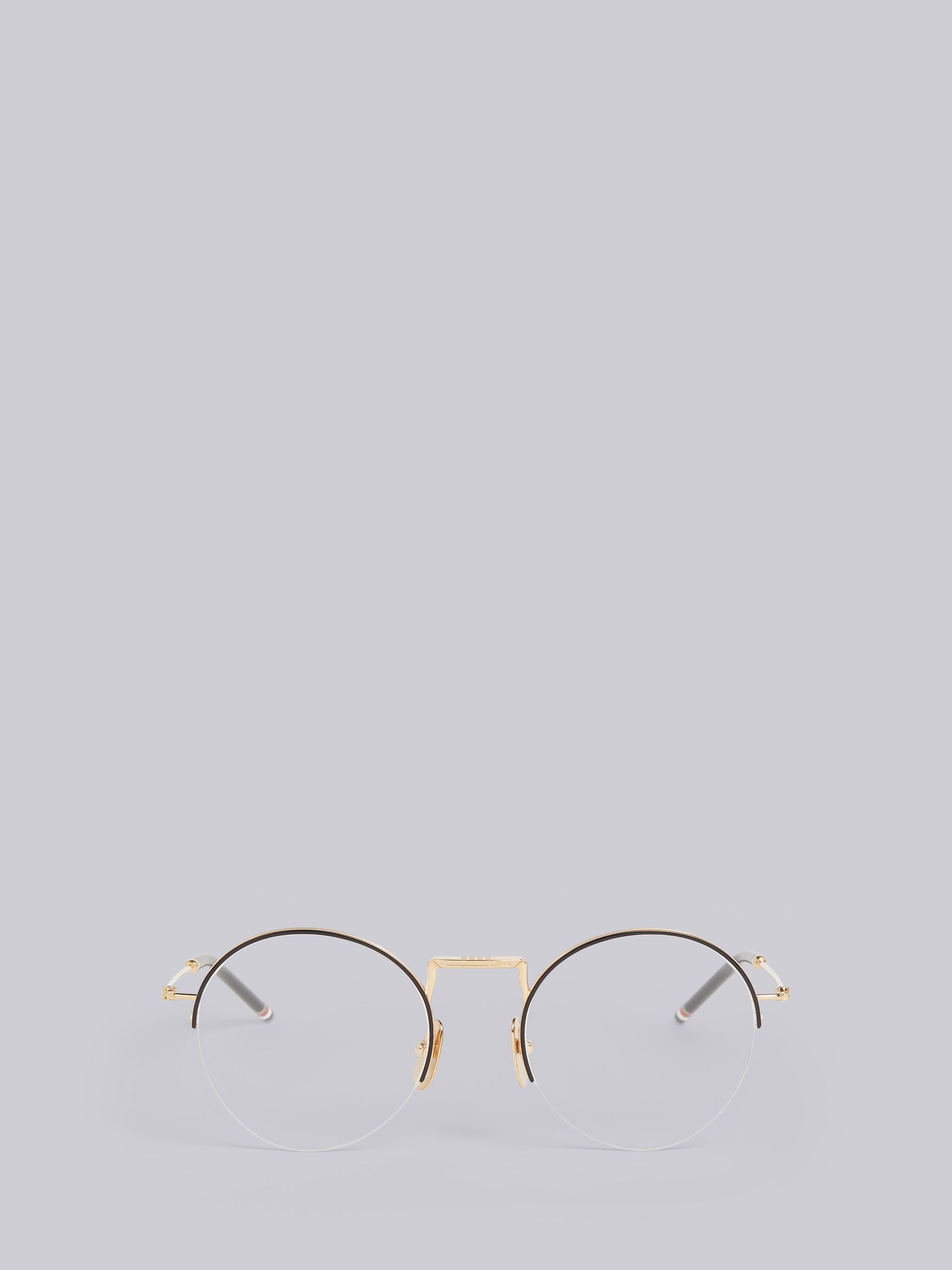 TB118 - White Gold Hingless Round Glasses - 1