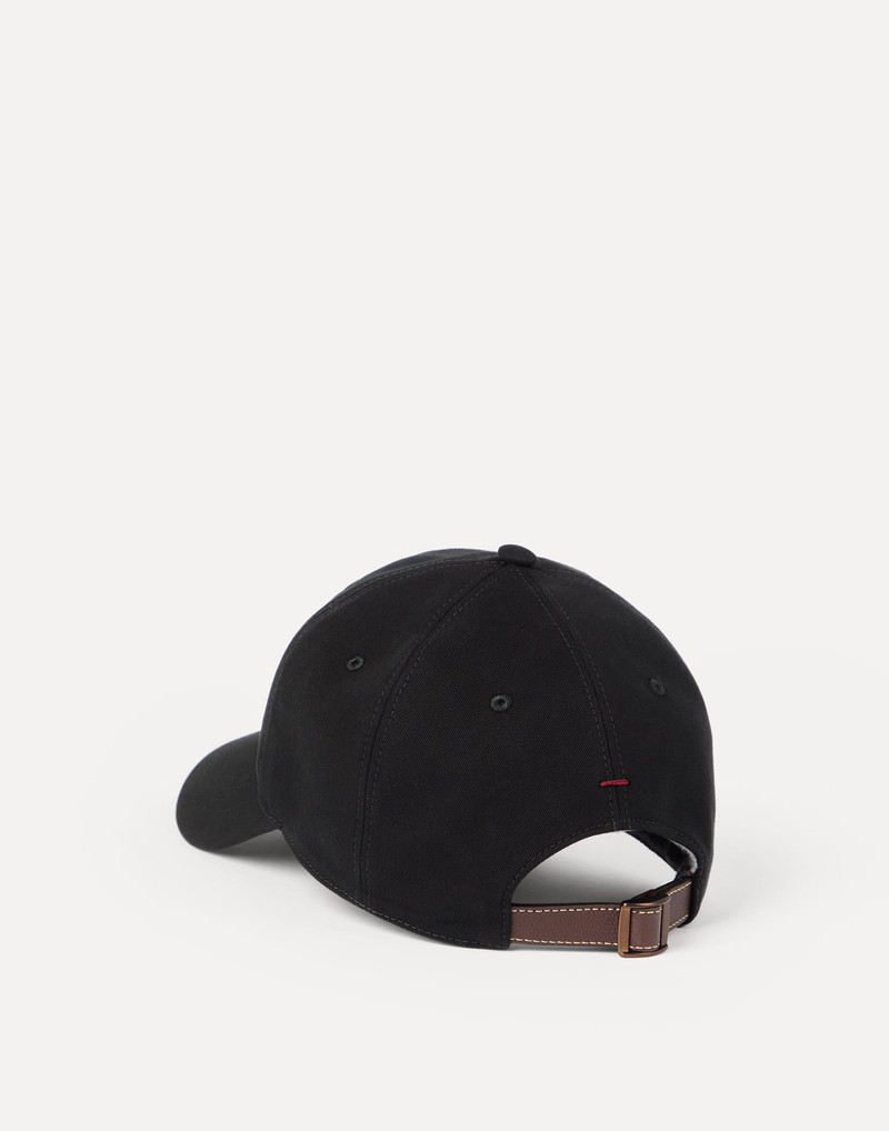 Brunello Cucinelli Garment-dyed twisted cotton gabardine baseball cap with embroidered logo outlook