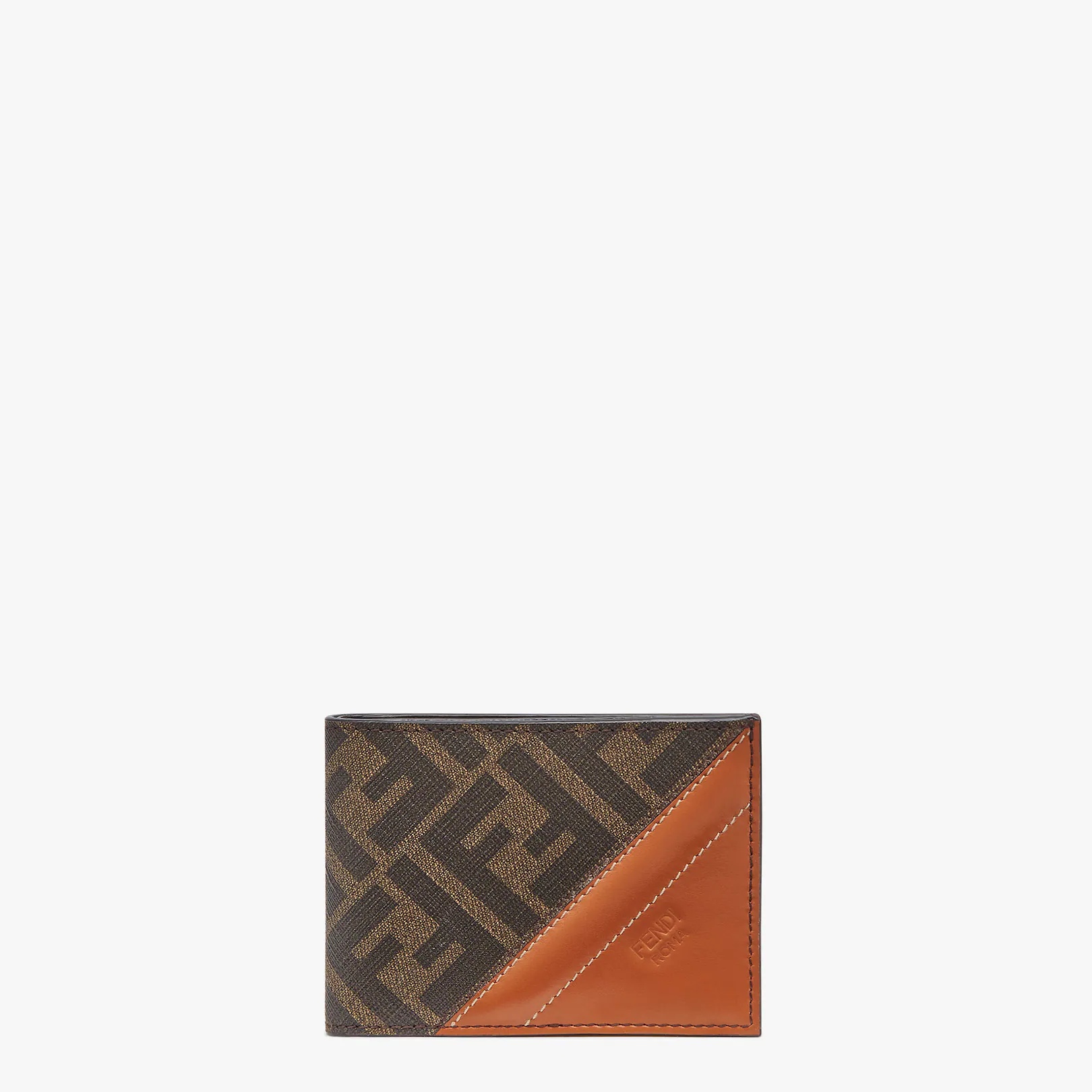Brown fabric bi-fold - 1