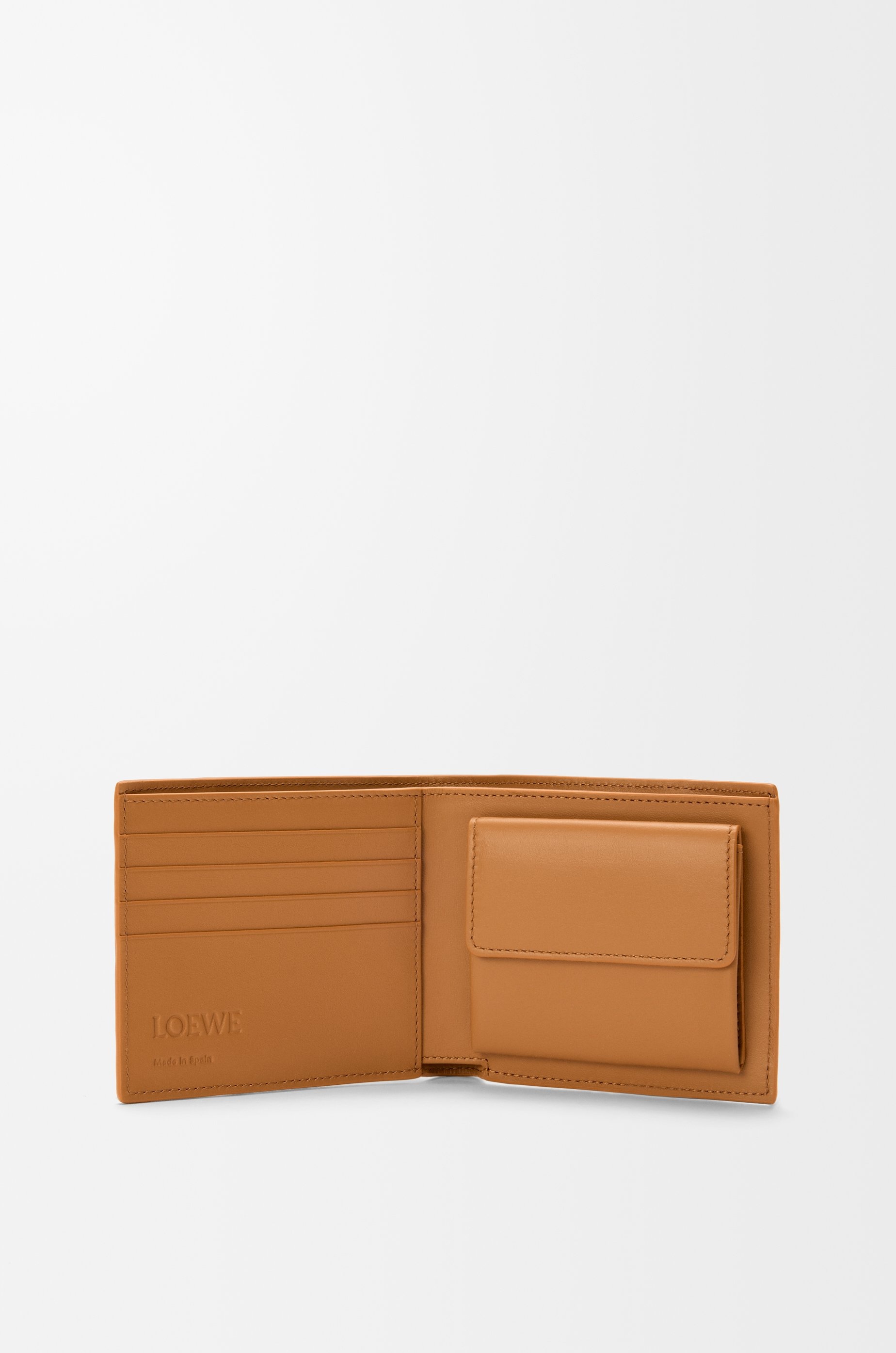 Puzzle bifold coin wallet in supple grained calfskin - 2