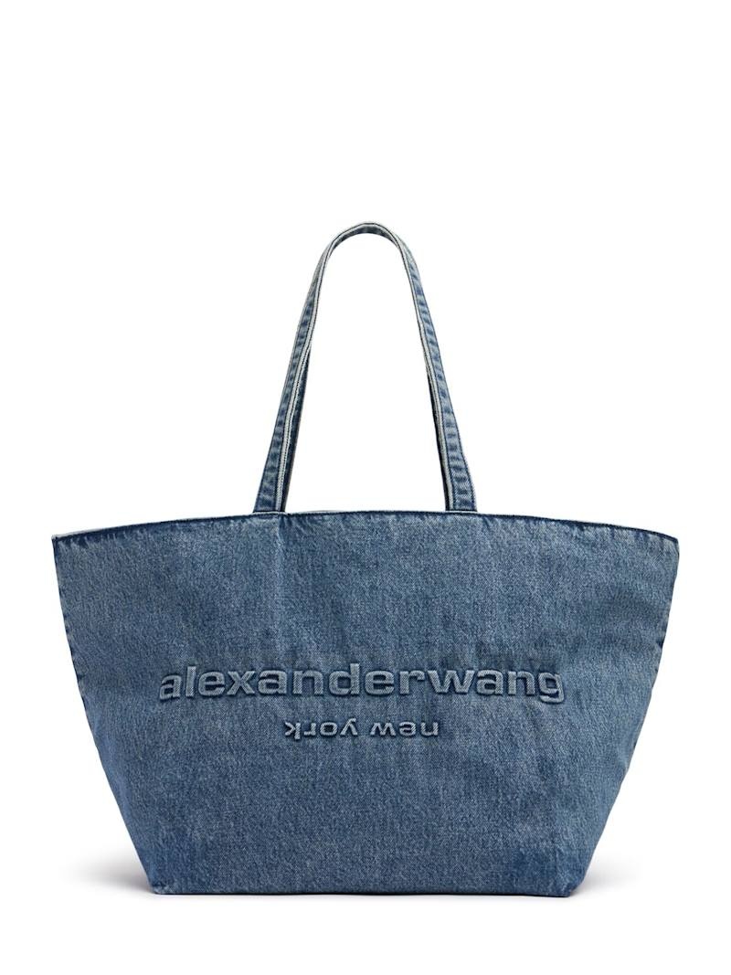 【送料&関税込】Alexander Wang Dark Grey Denim Small Punch S Alexander Wang Dark Grey Denim Small Punch Shopping Bag