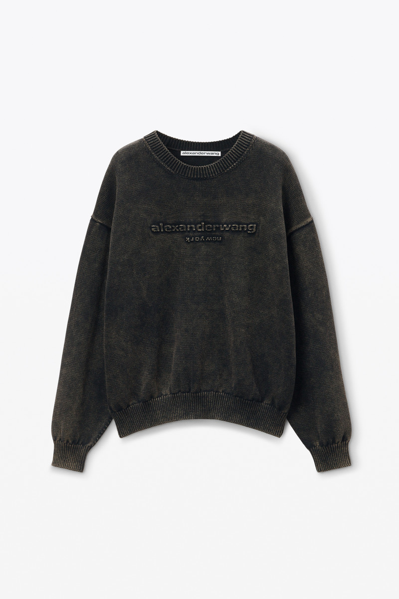 oversize logo sweatshirt in organic cotton 1