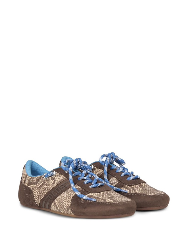 GCDS snakeskin-print sneakers outlook