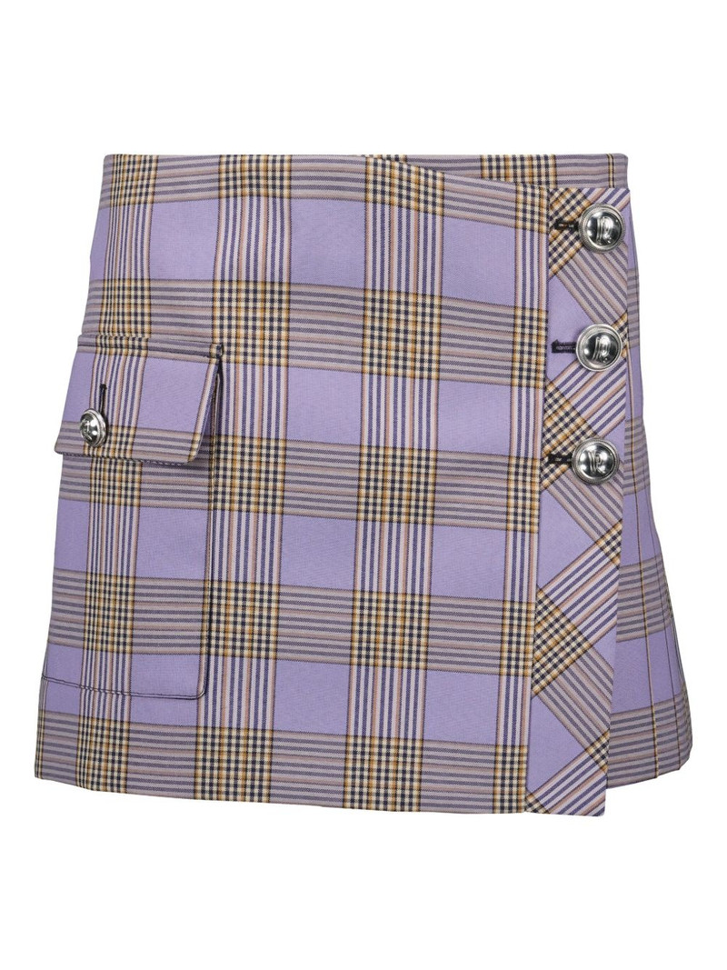 checked pleated skirt 1