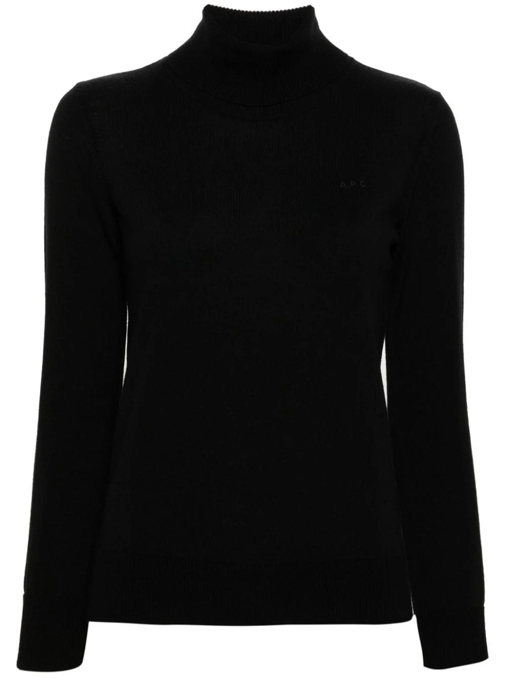 logo-embroidered wool jumper - 1