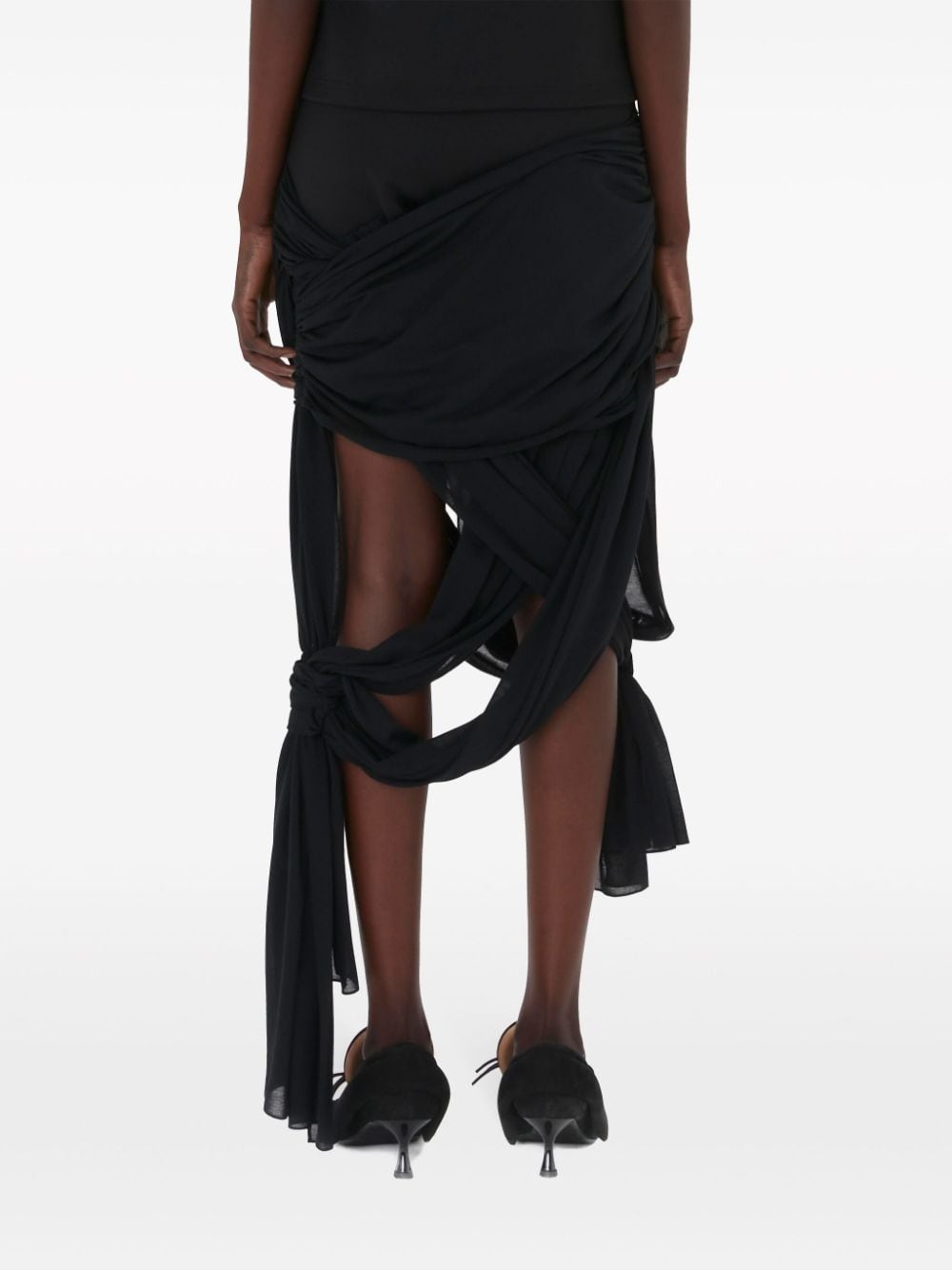 draped wrap midi skirt - 4