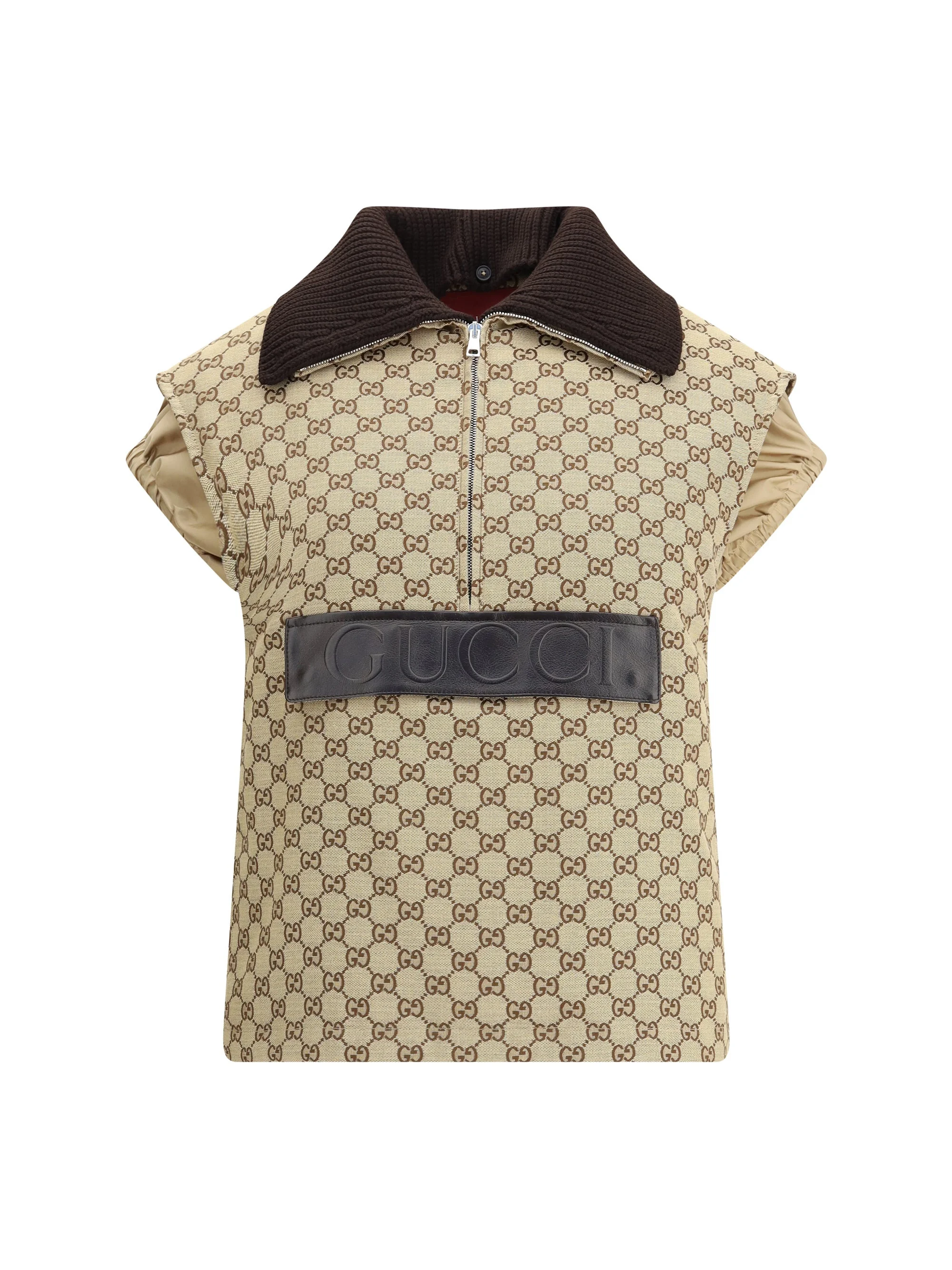 Gucci Women Bomber Gilet With Single Front Pocket - 1