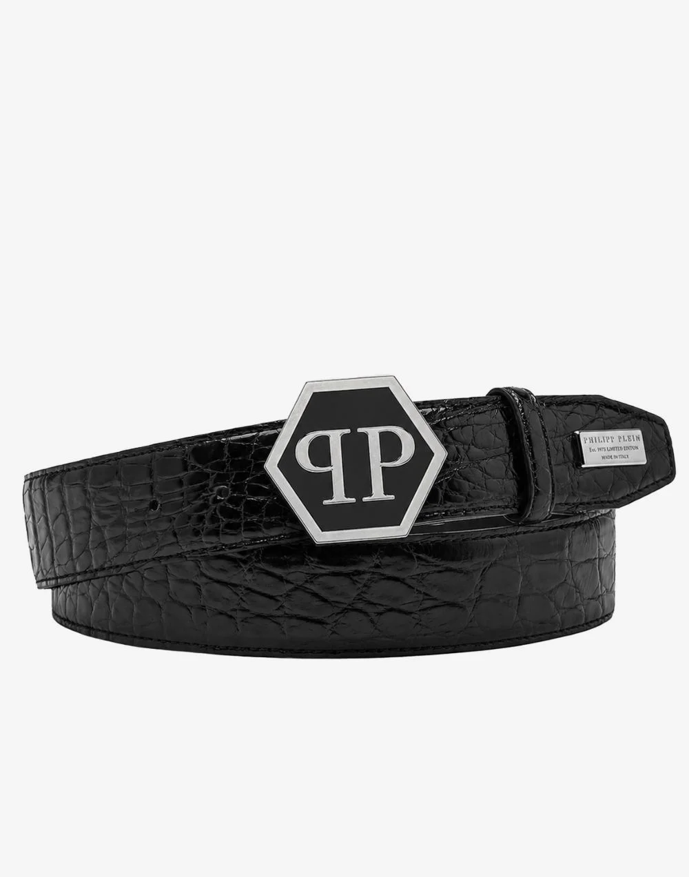 leather belt cocco hexagon - 1