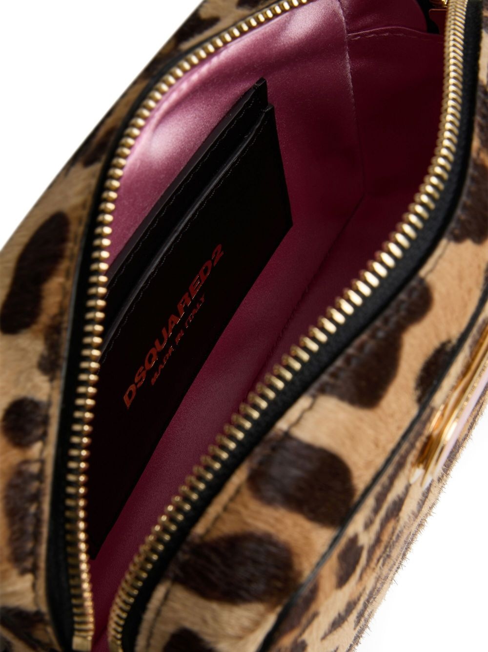 logo-plaque leopard-print cross body bag - 5
