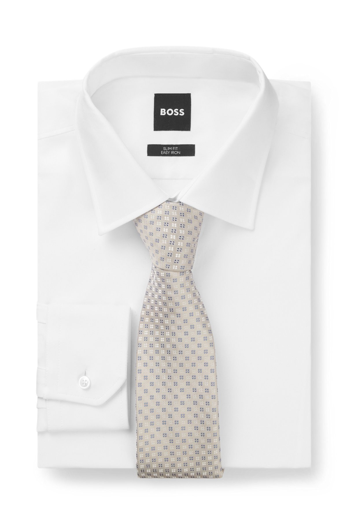 SILK-BLEND TIE WITH JACQUARD PATTERN - 3