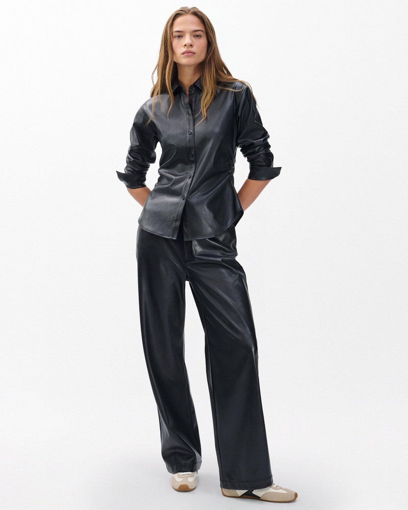 rag & bone Leah Faux Leather Shirt outlook