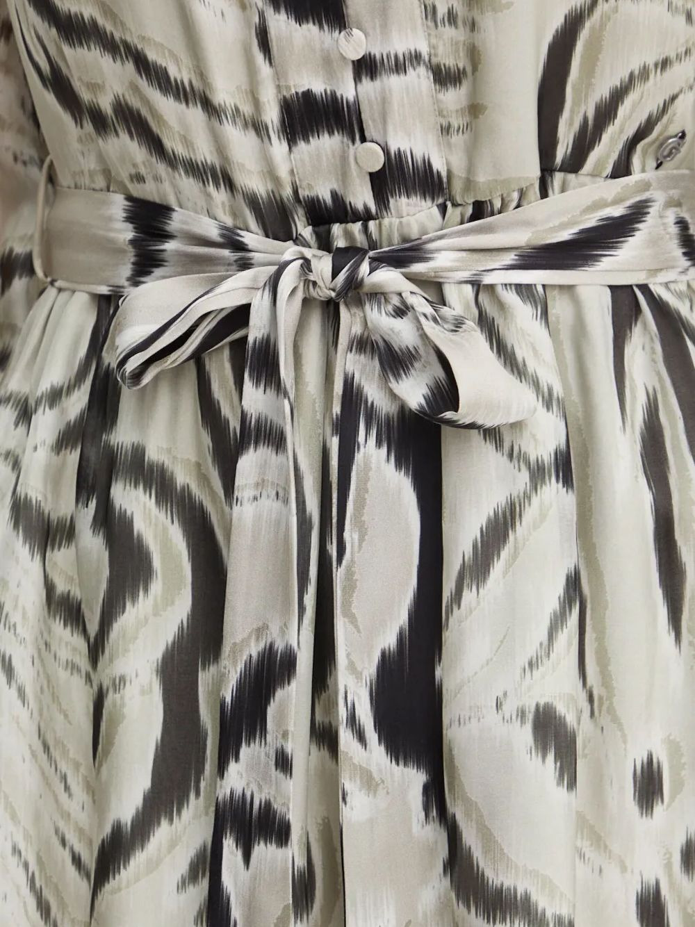 zebra-print belted mini dress - 5