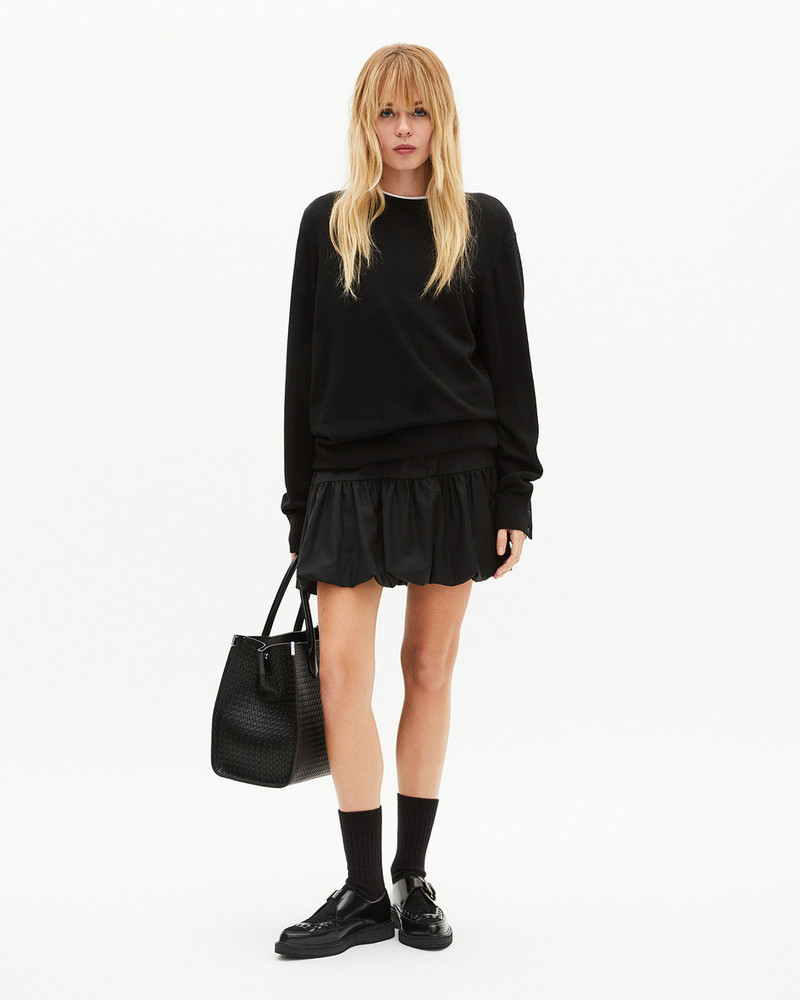 MING L TOTE BAG IN BLACK WOVEN LEATHER 5