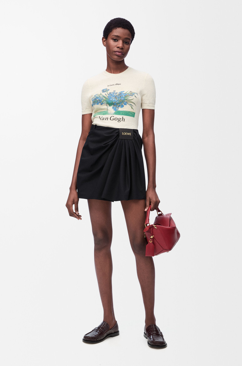 Loewe Draped skirt in cotton and silk outlook