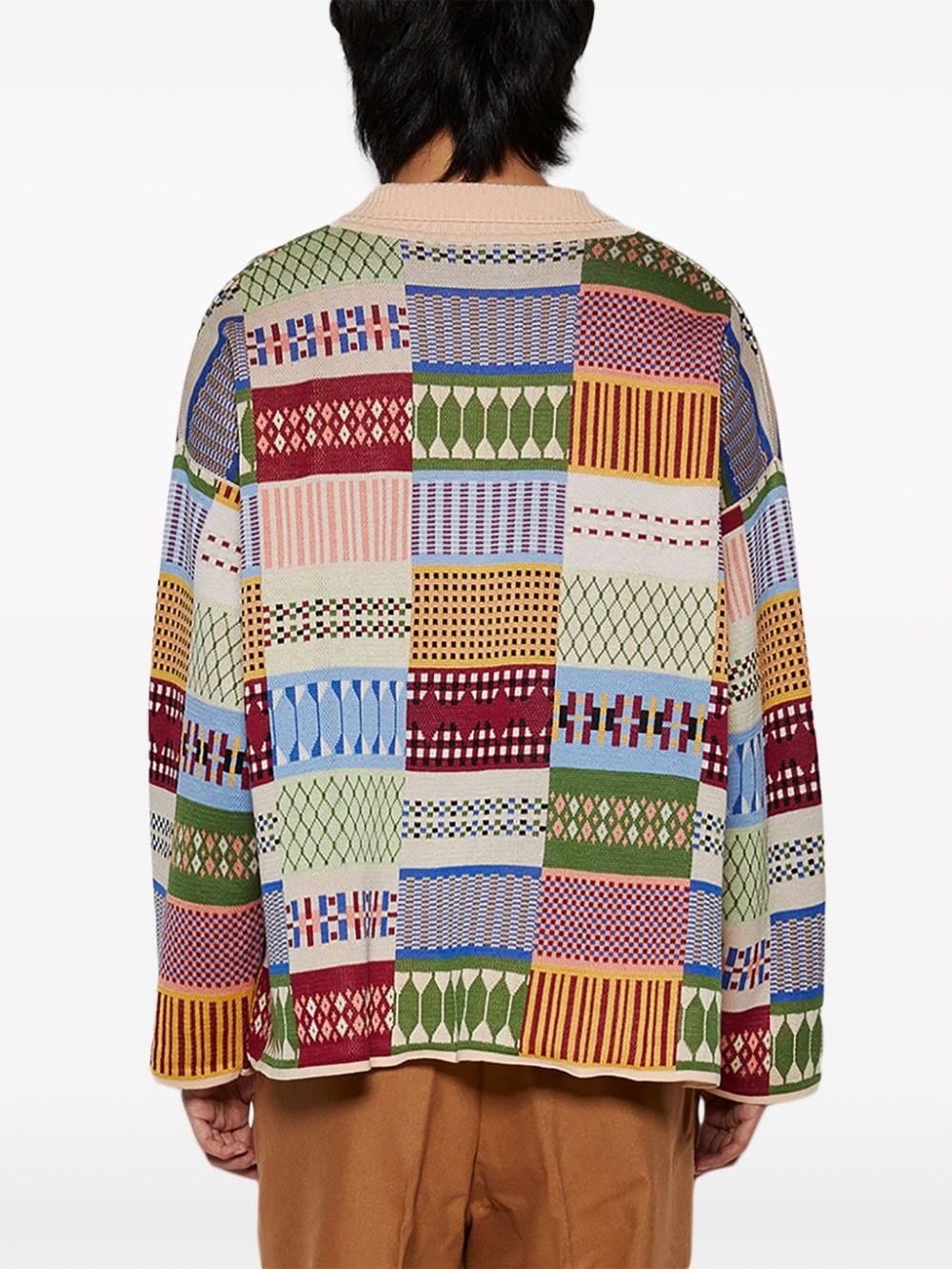 Sampler geometric-print polo jumper - 5