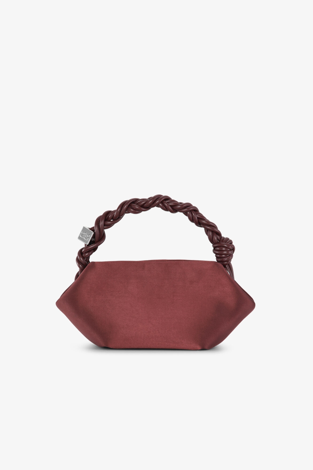 DARK BURGUNDY SATIN MINI GANNI BOU BAG - 3