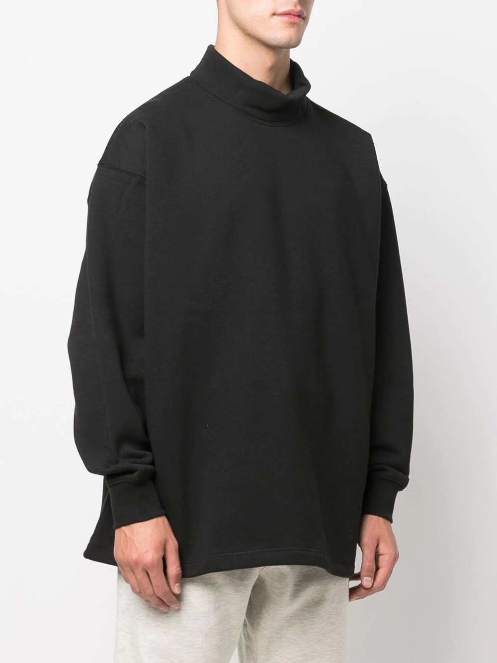 funnel-neck sweatshirt - 4