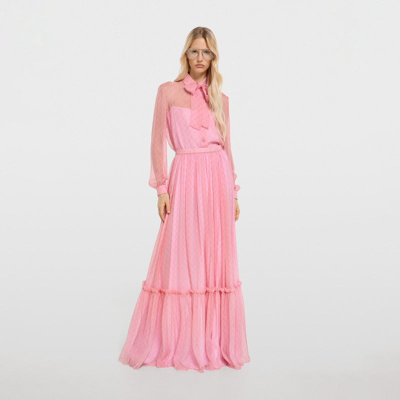 GUCCI Printed silk chiffon shirt outlook