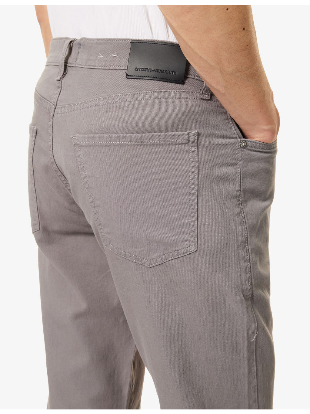 Elijah Relaxed Straight-Leg Linen-Blend Denim Jeans - 5