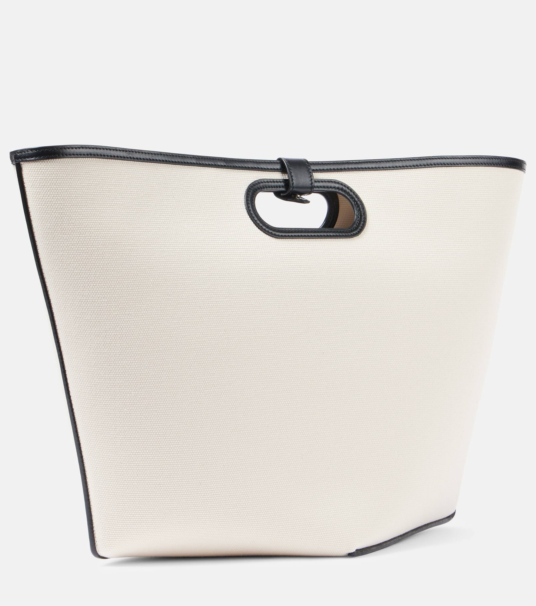 Folded Large leather tote bag - 4