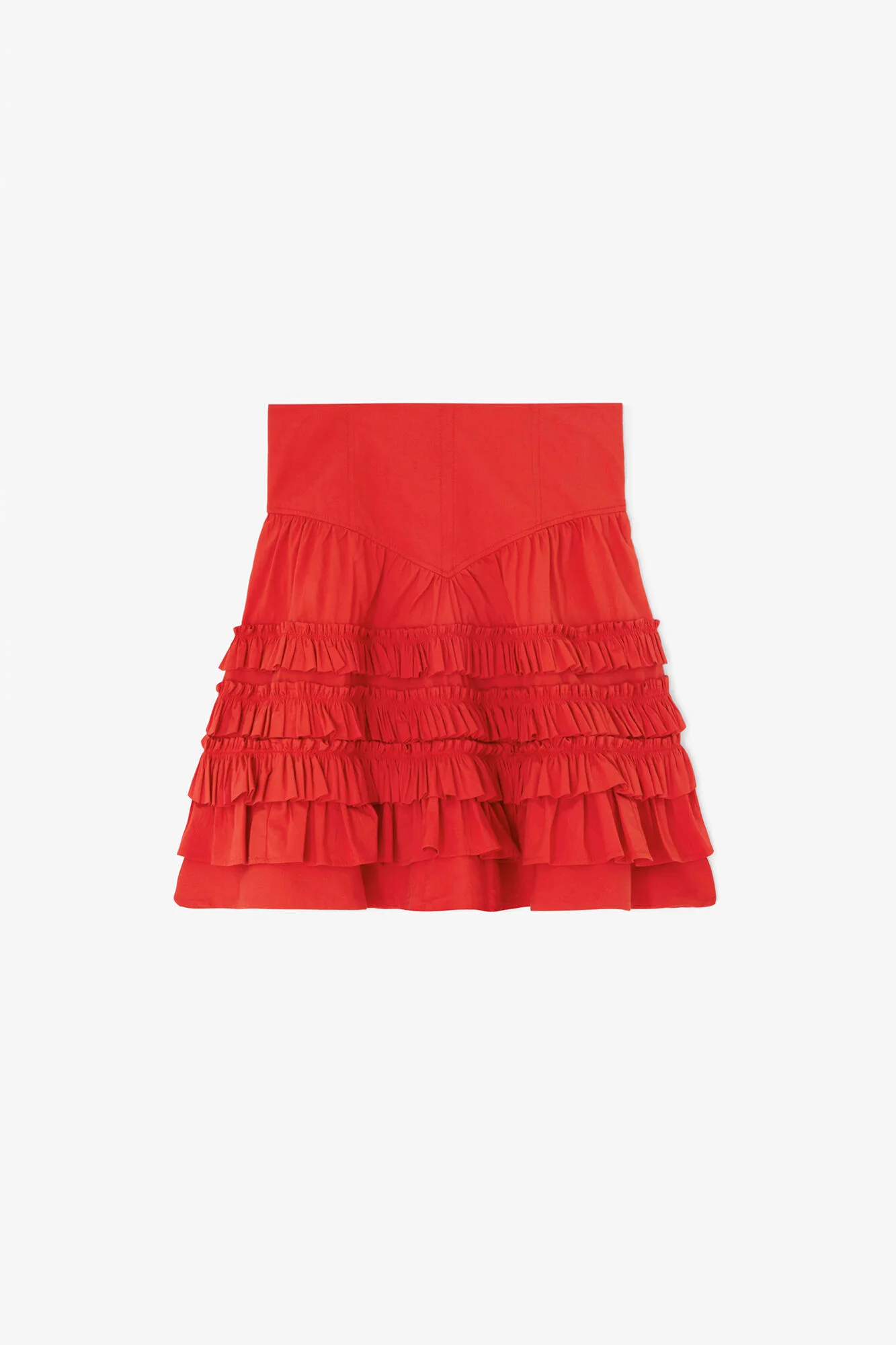 SKIRT IN RED COTTON - 1
