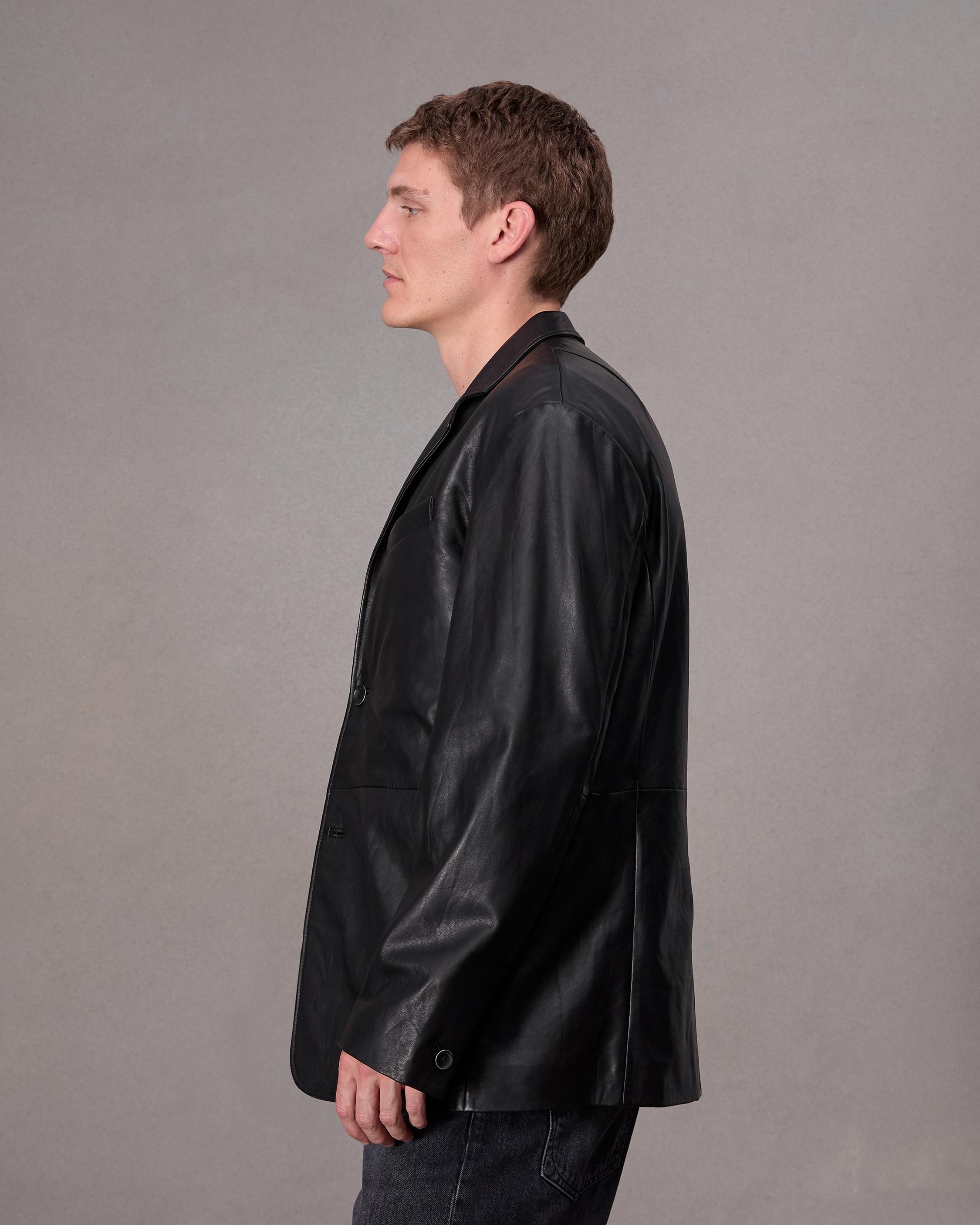 Shift Leather Blazer - 4