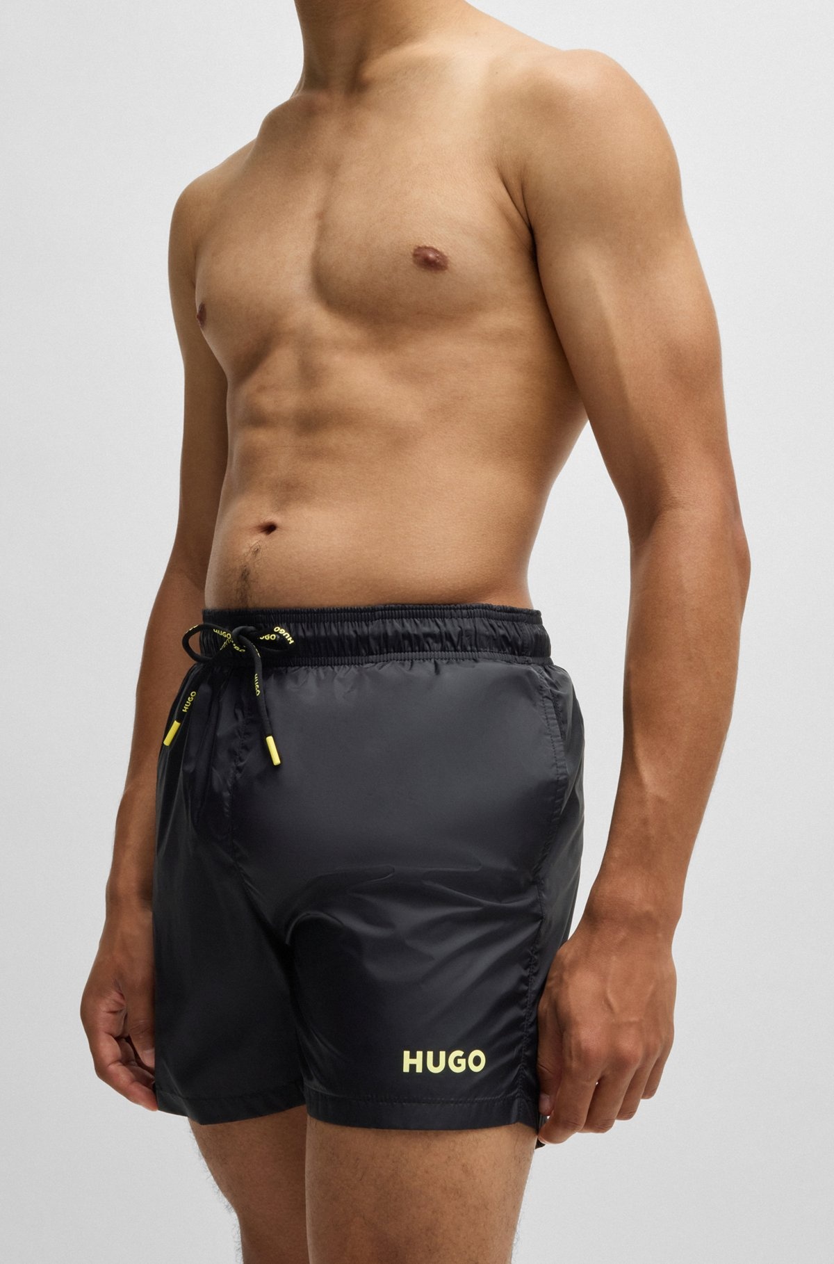 FULLY LINED SWIM SHORTS WITH LOGO PRINT - 3