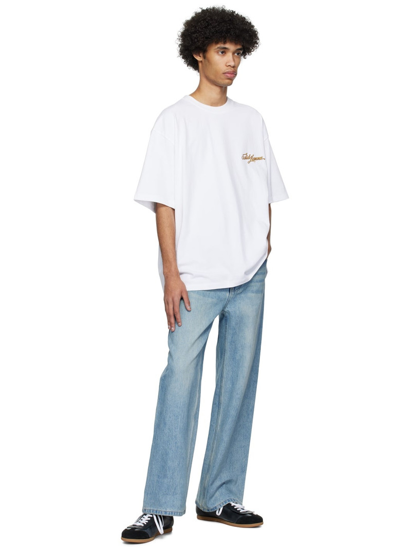 SOLID HOMME White Graphic T-Shirt outlook