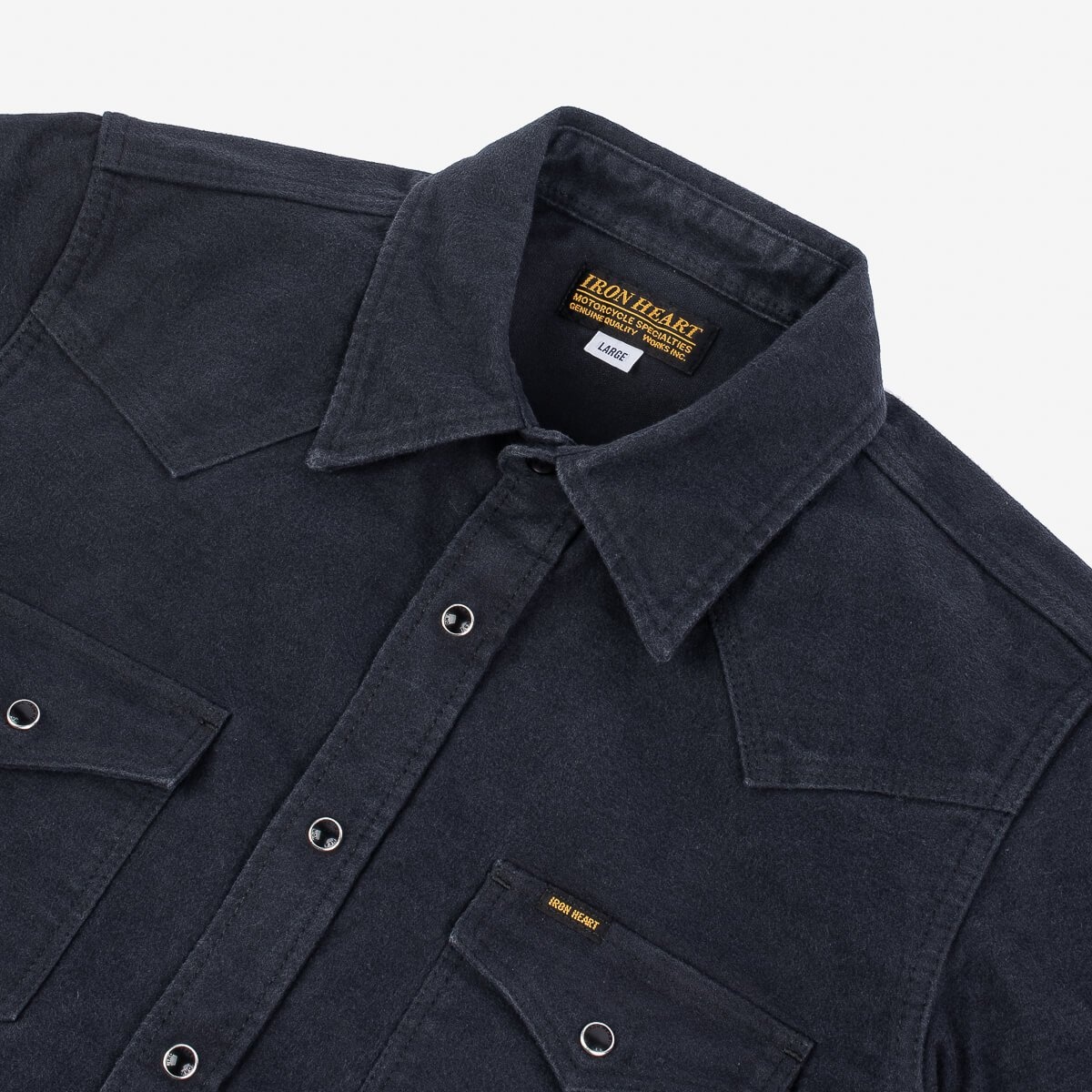 9oz Raised Whipcord Western Shirt - Black - 6