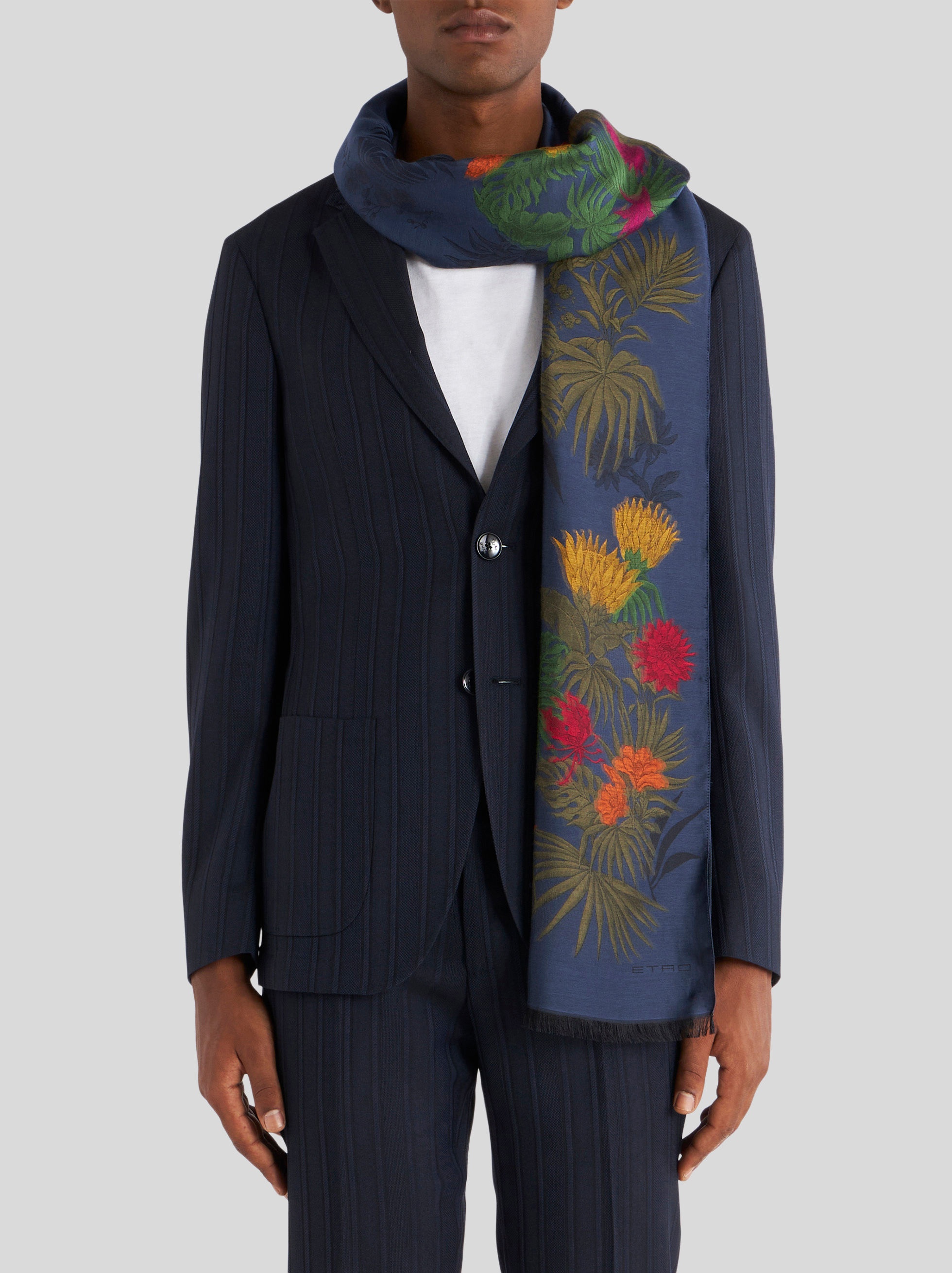FLORAL DESIGN JACQUARD SCARF - 2