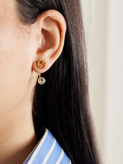 GUCCI Blondie gold-tone crystal earrings outlook