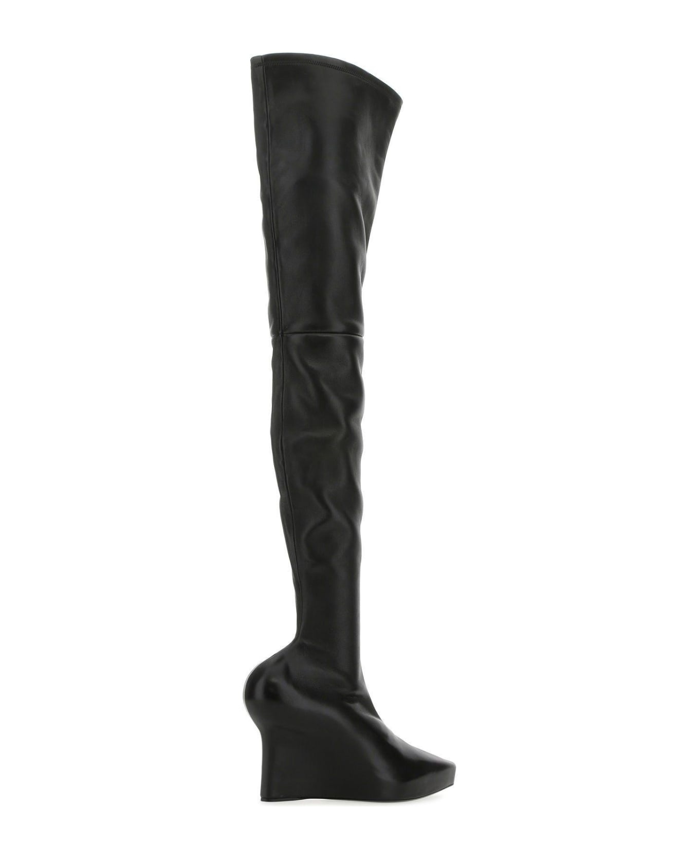 Black Nappa Leather Show Boots - 3
