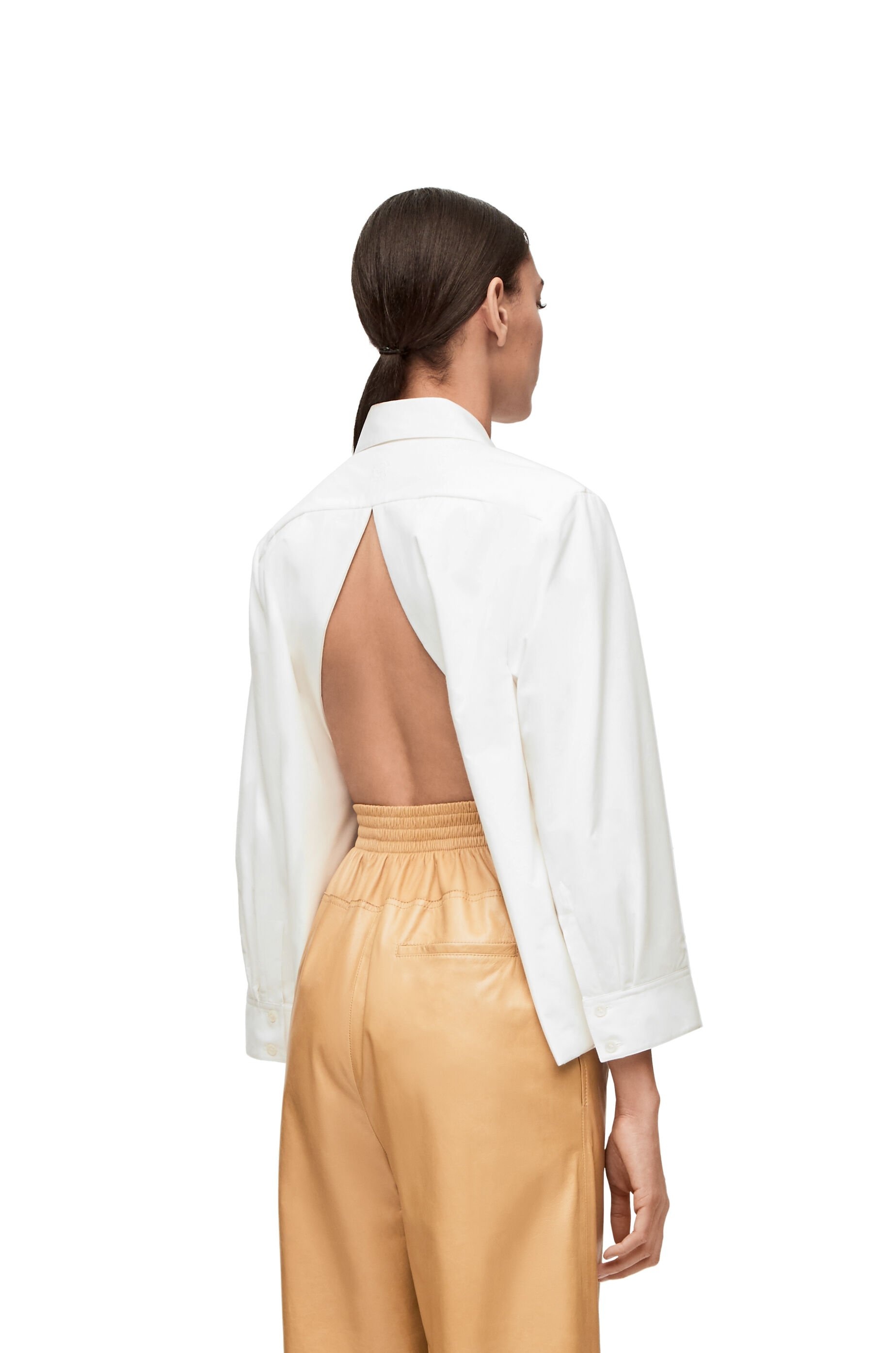 Padded trapeze shirt in cotton poplin - 2