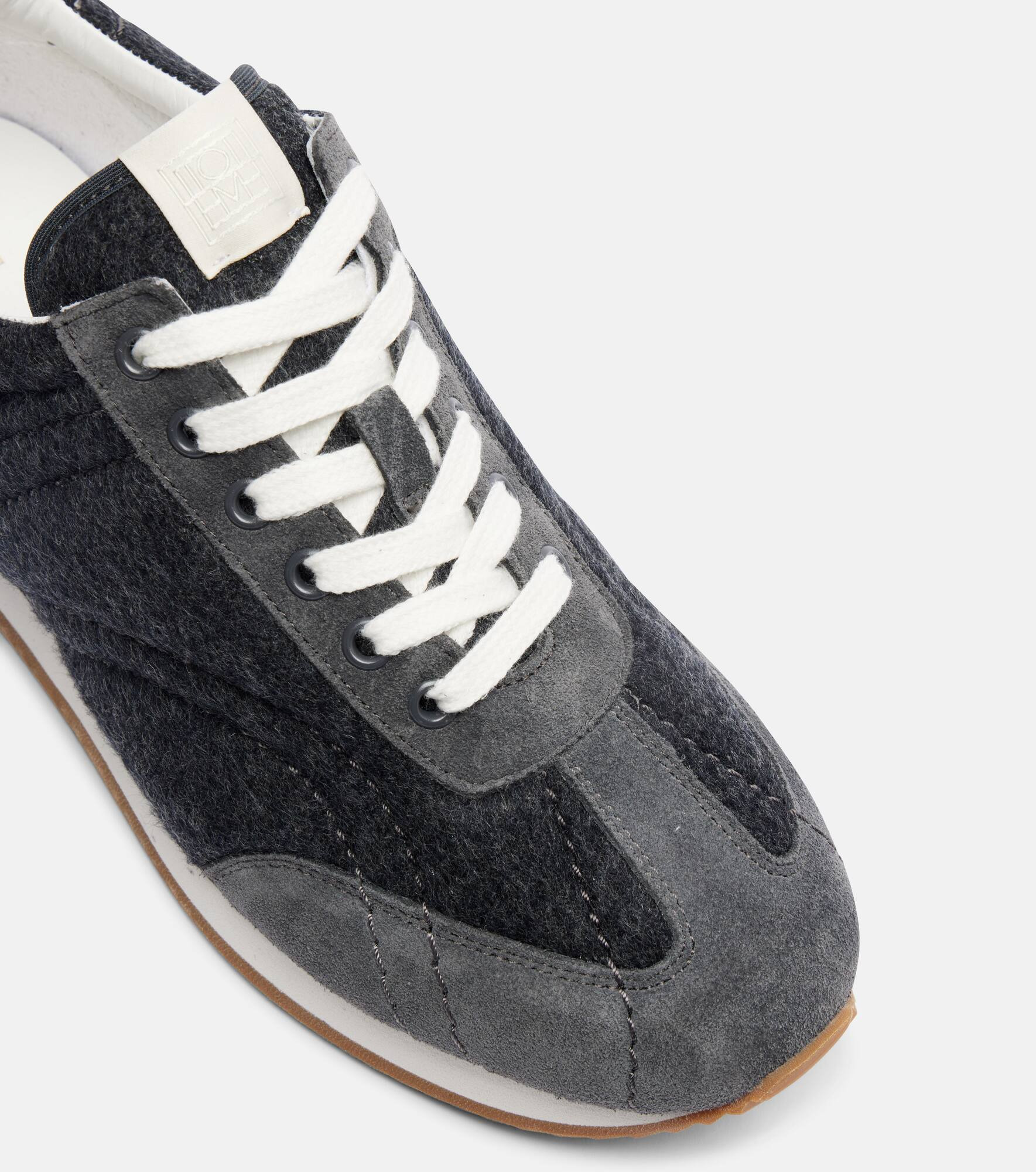 Suede-trimmed sneakers - 5