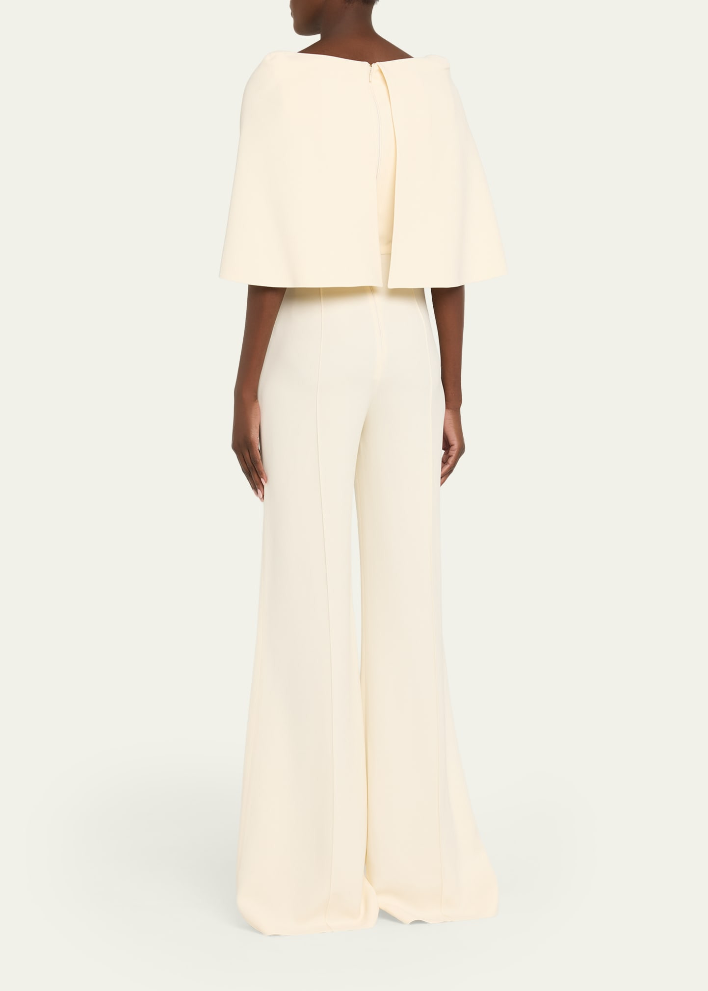Wide-Leg Cady Cape Jumpsuit - 3
