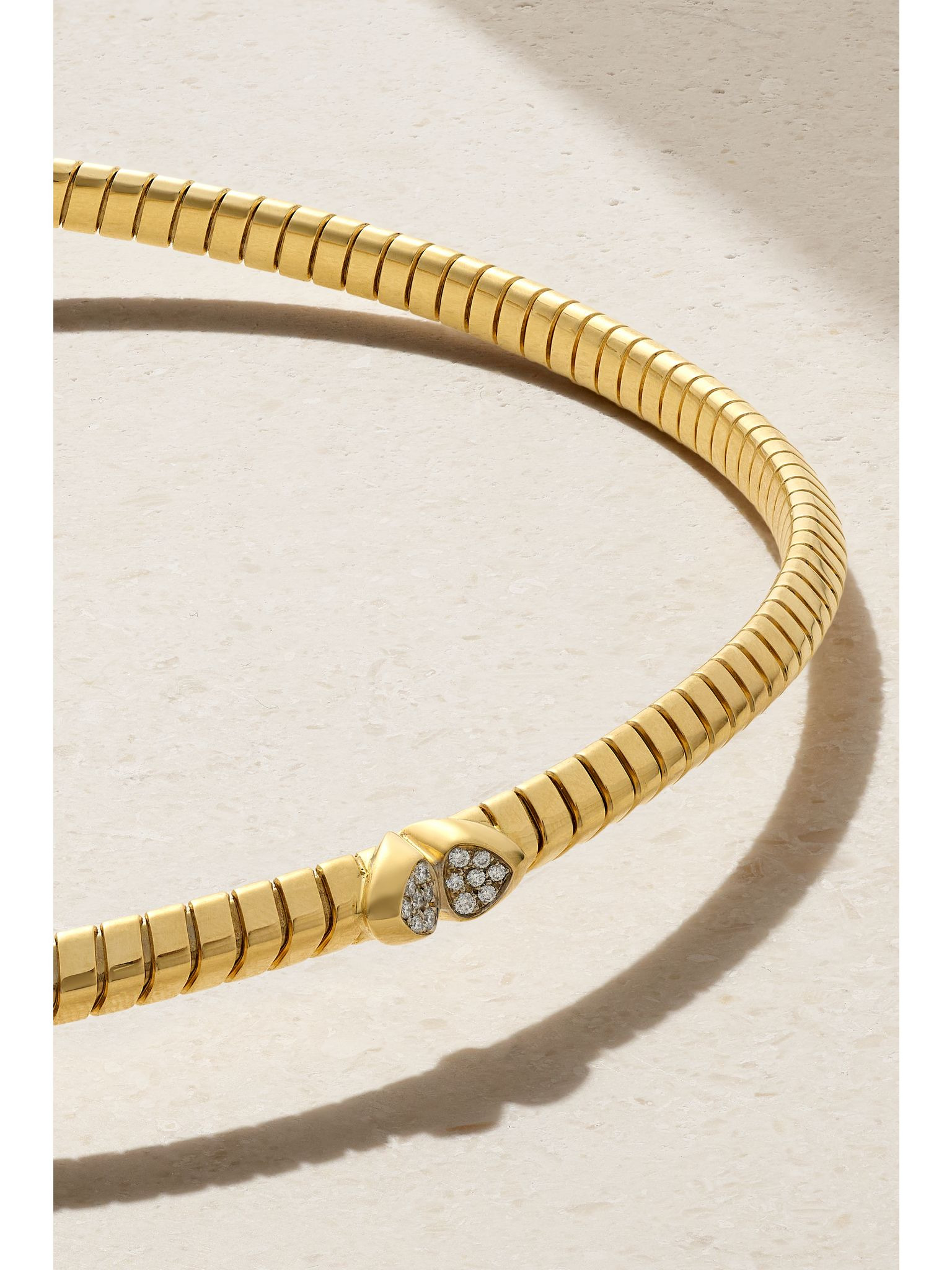 Trisolina 18-karat gold diamond choker Gold - 3
