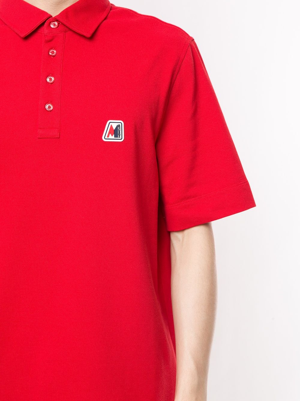 logo-patch polo shirt - 5