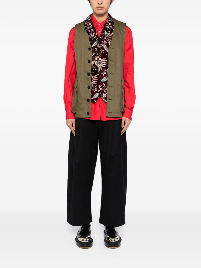 Comme des Garçons Homme Plus embroidery raw-edge blazer outlook