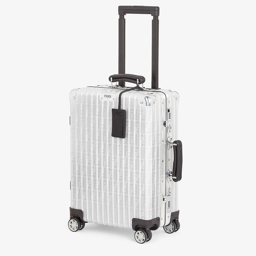 Aluminum trolley case with leather details - 2