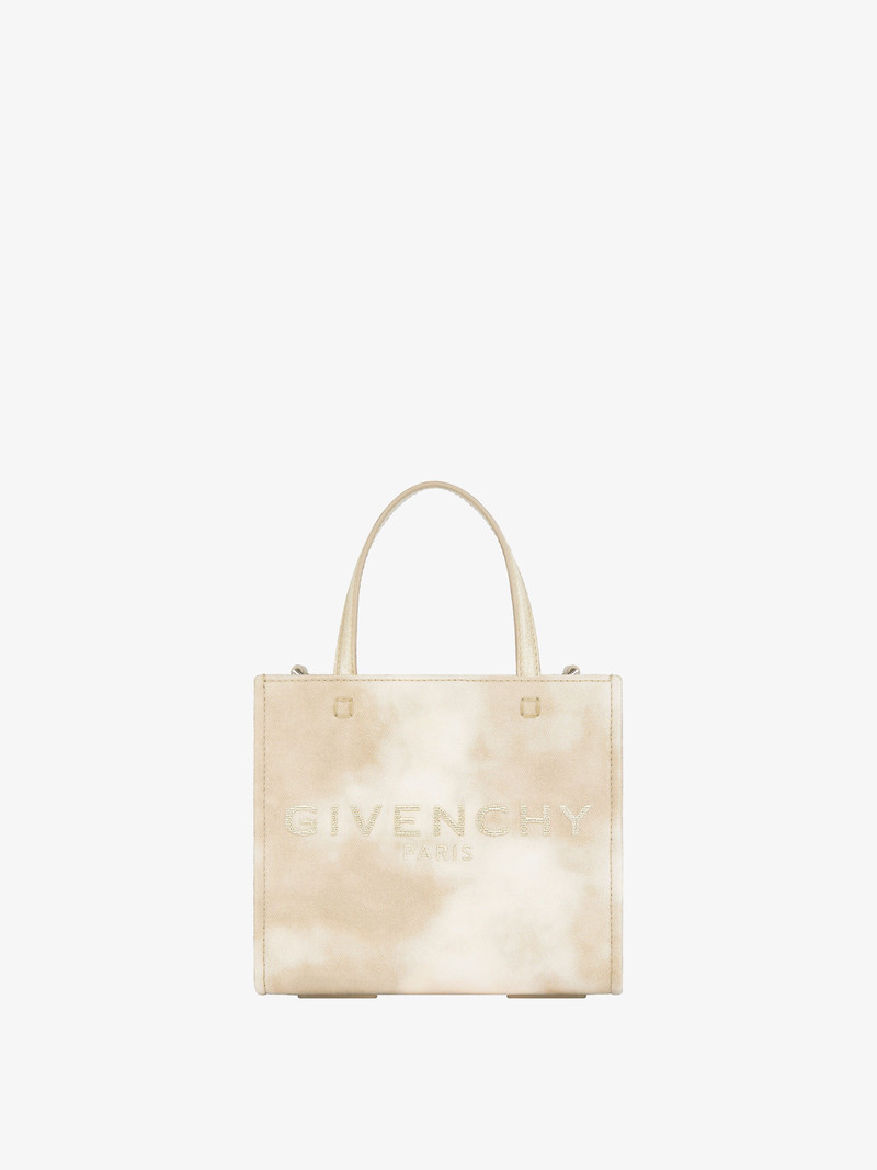 MINI G-TOTE SHOPPING BAG IN TIE AND DYE CANVAS 1