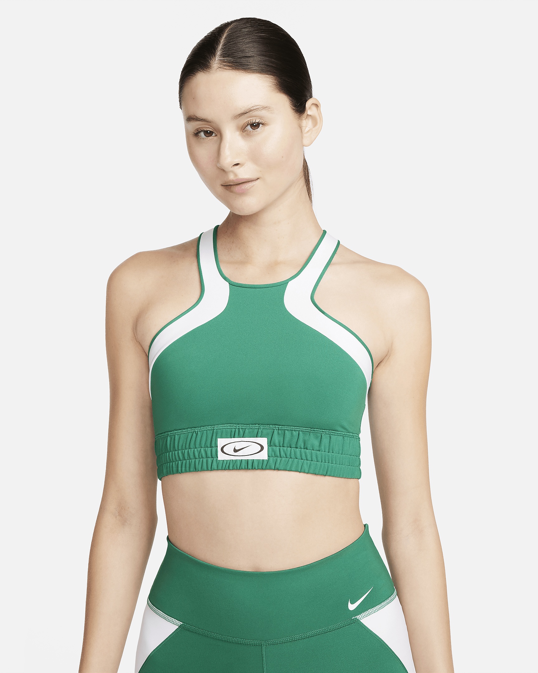 Nike High Neck Women's Medium-Support Lightly Lined Color-Block Sports Bra - 1