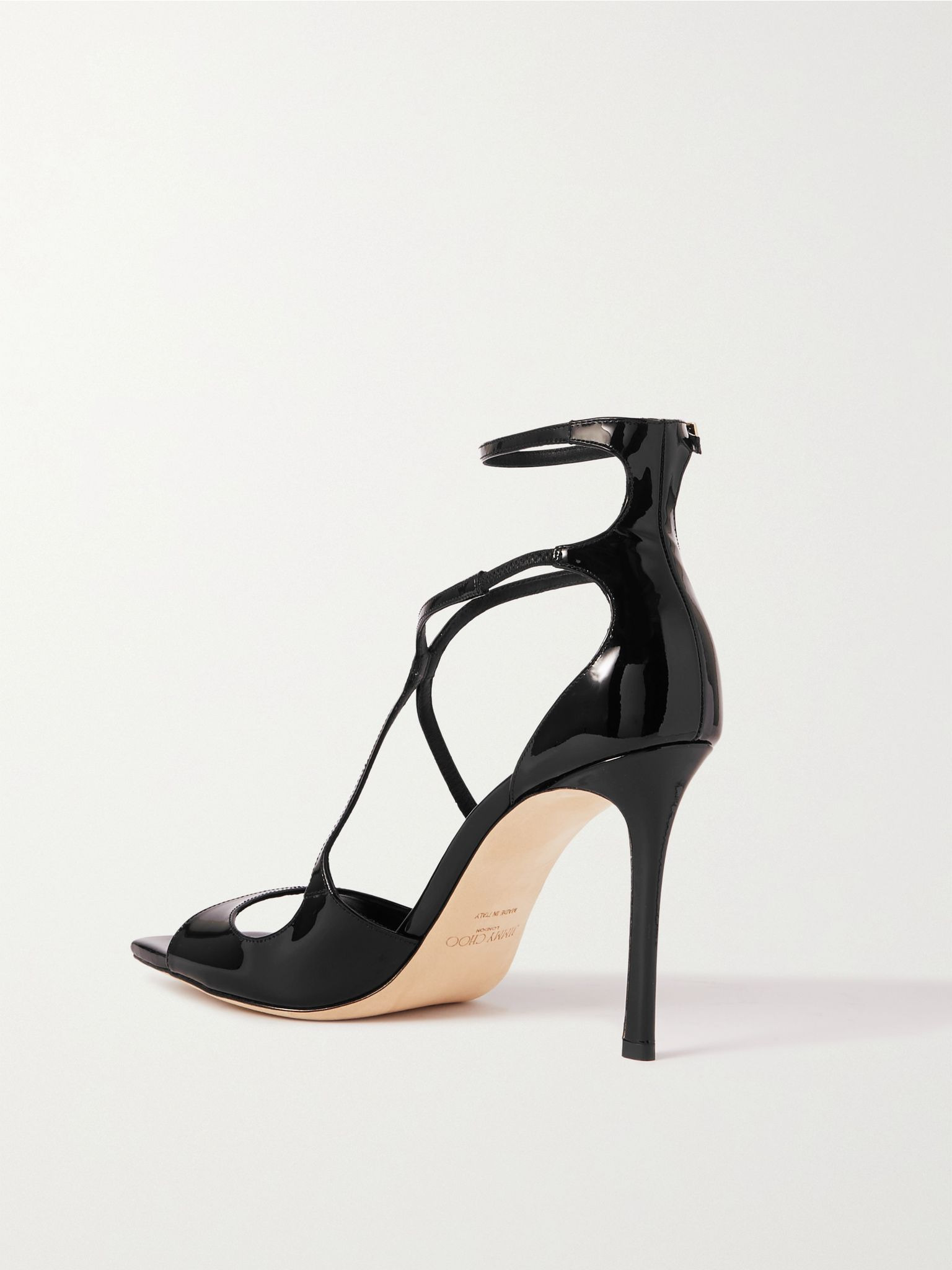 Azia 95 patent-leather sandals Black - 3