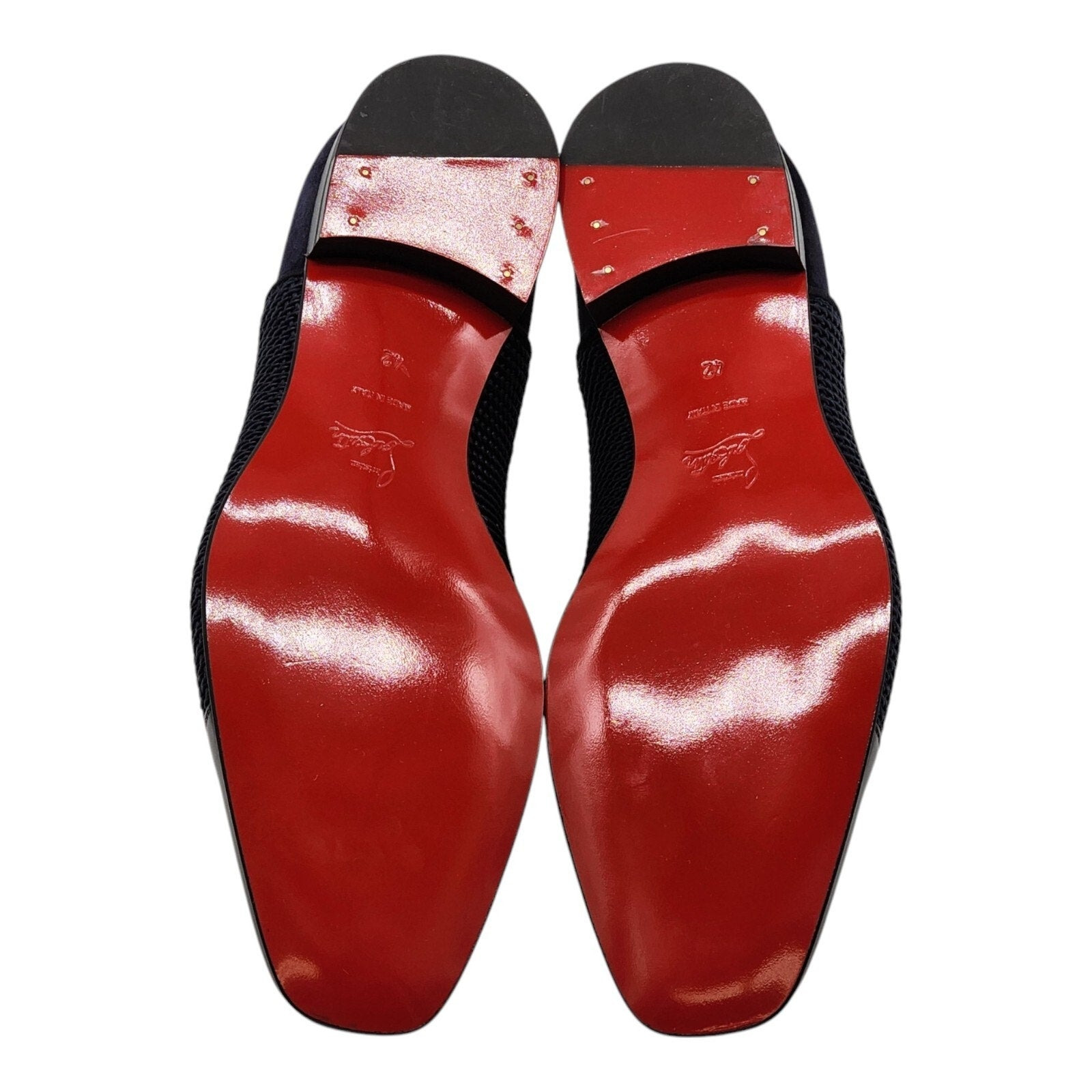 Christian Louboutin Greggo Leather and Suede Oxford Shoes Blue EU 42 US 9 - 8