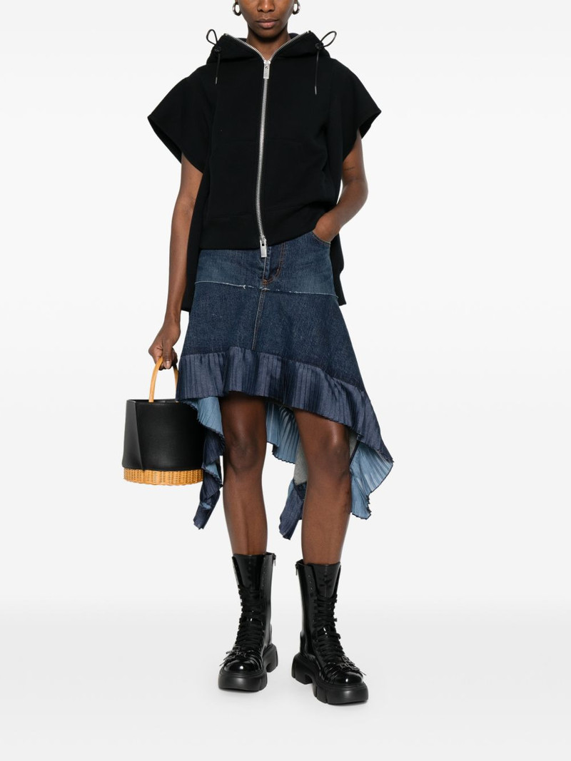 sacai asymmetric denim skirt outlook