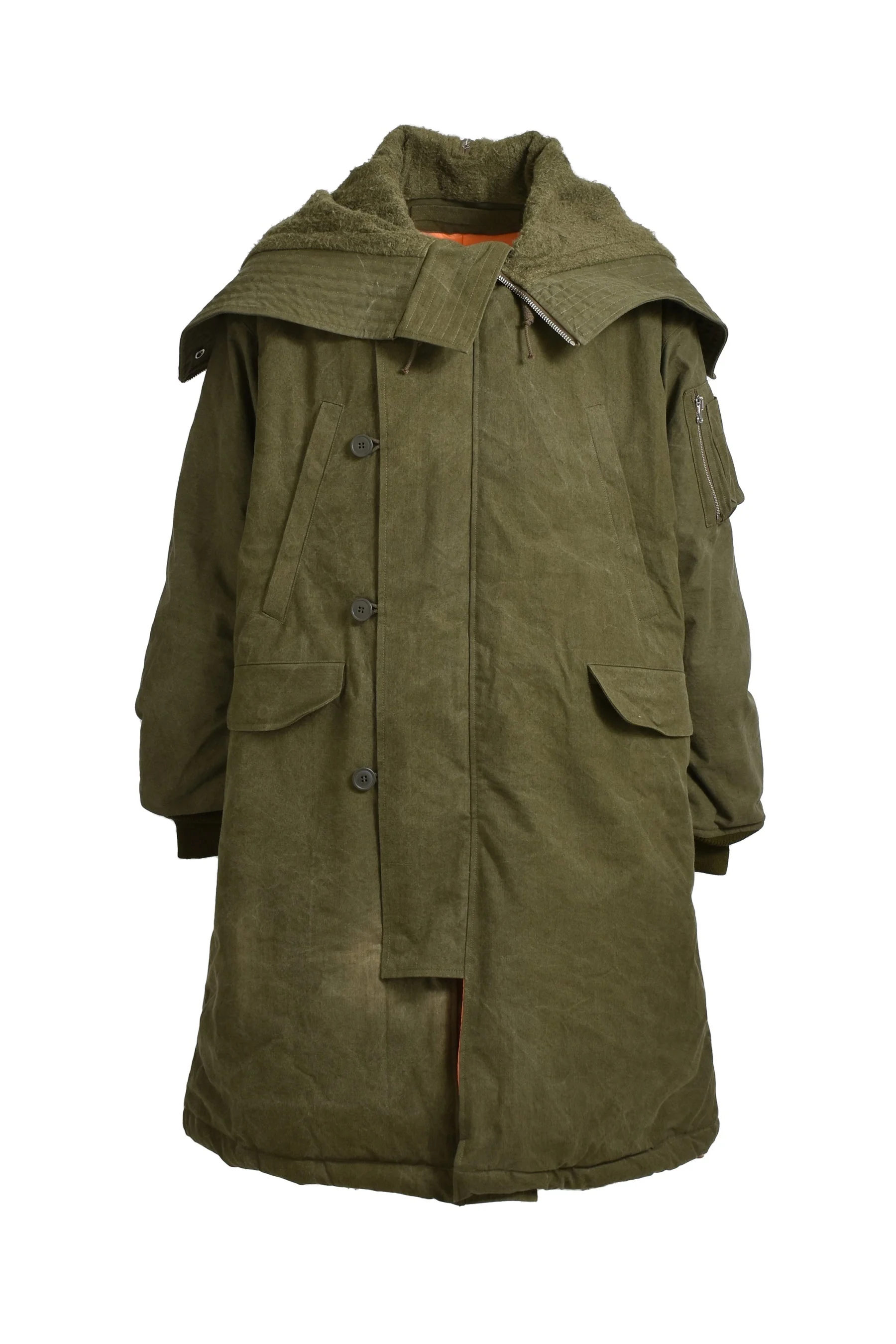 HOODED DOWN COAT KHA - 1