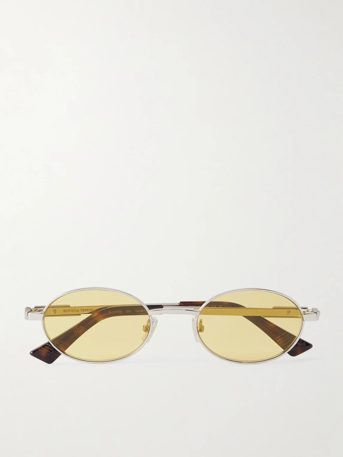 Stretch Panthos Oval-Frame Silver-Tone Sunglasses - 1