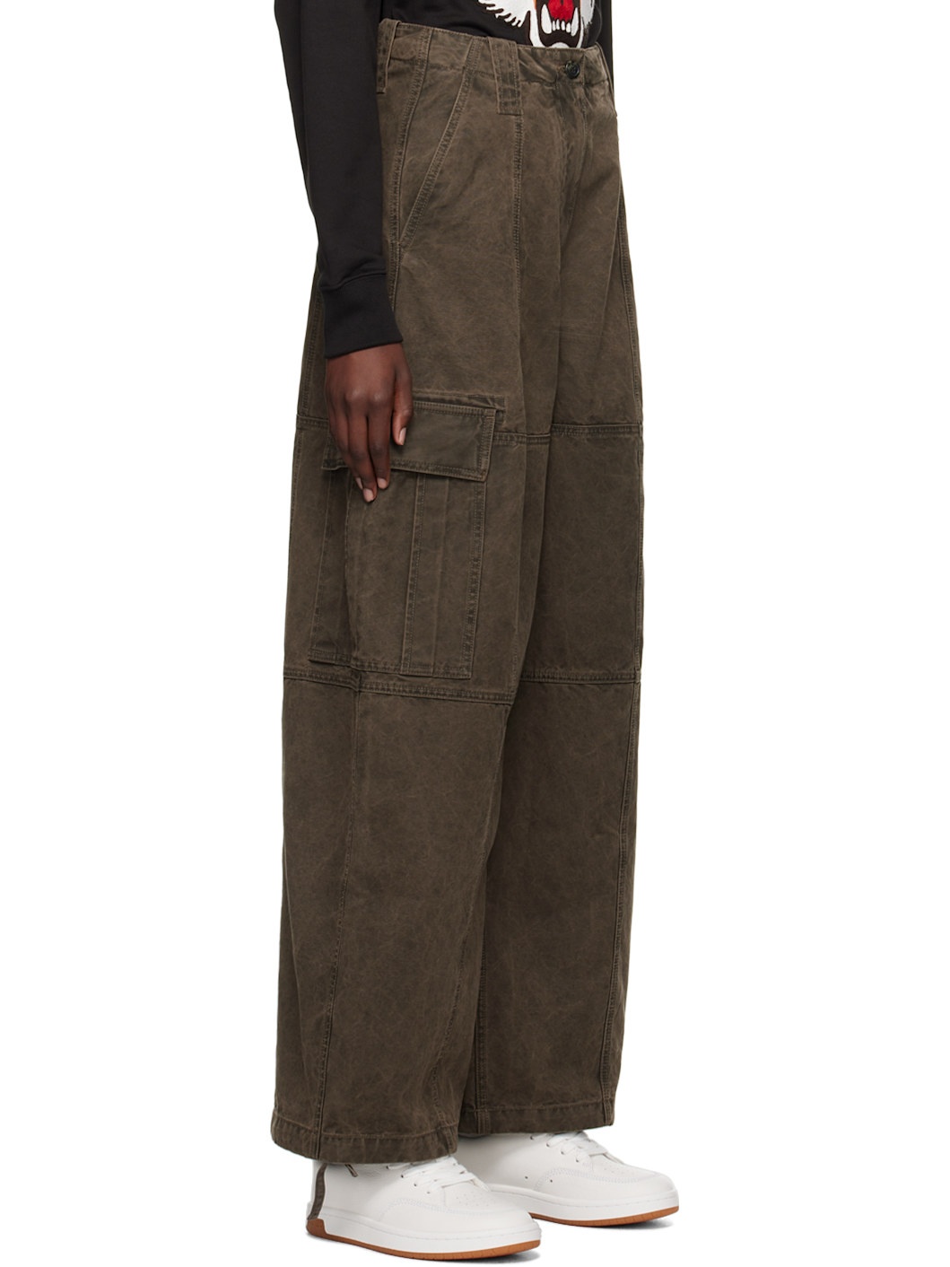 Gray Kenzo Paris Cargo Pants - 2