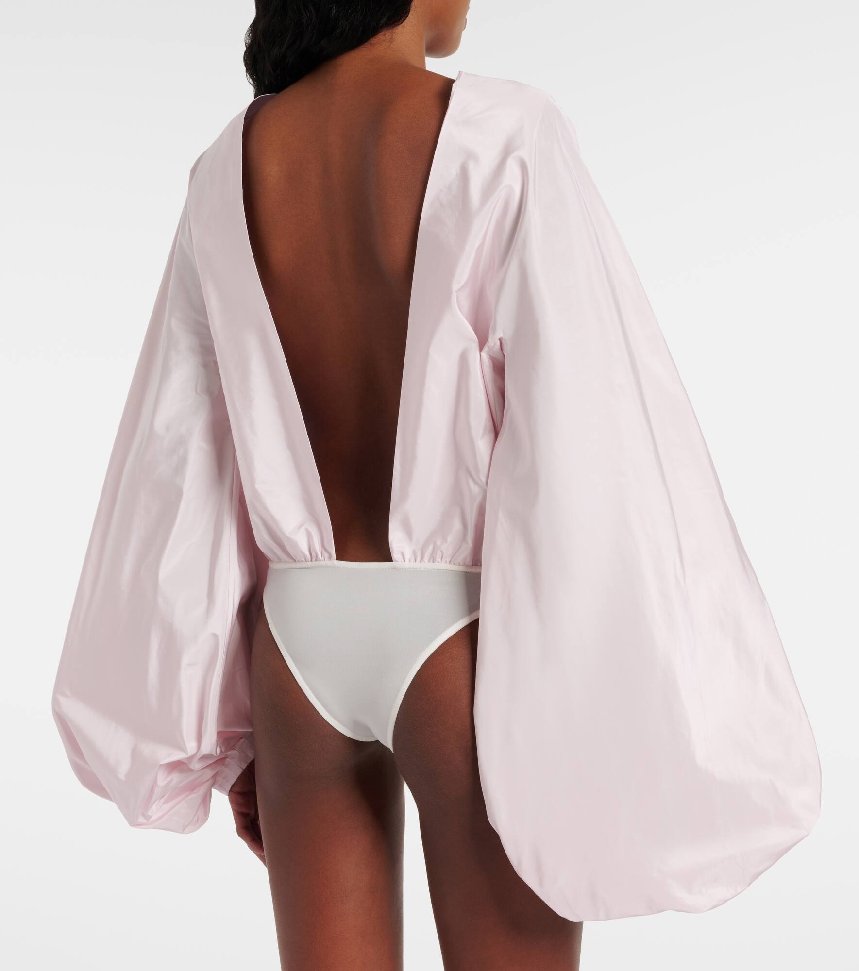 Balloon silk bodysuit - 4