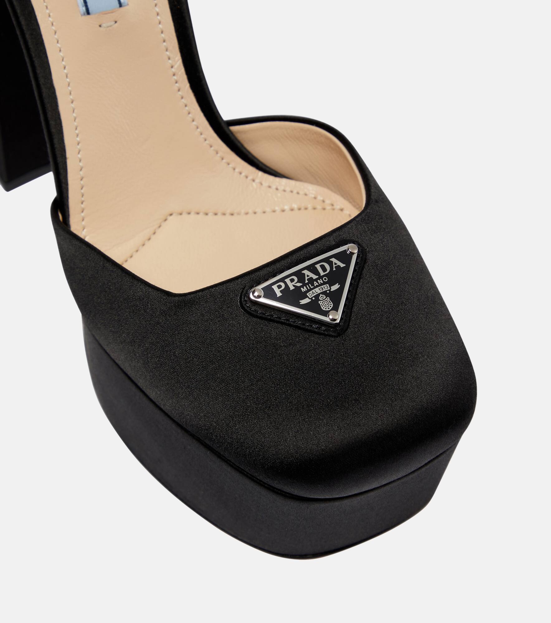 Satin platform pumps - 6
